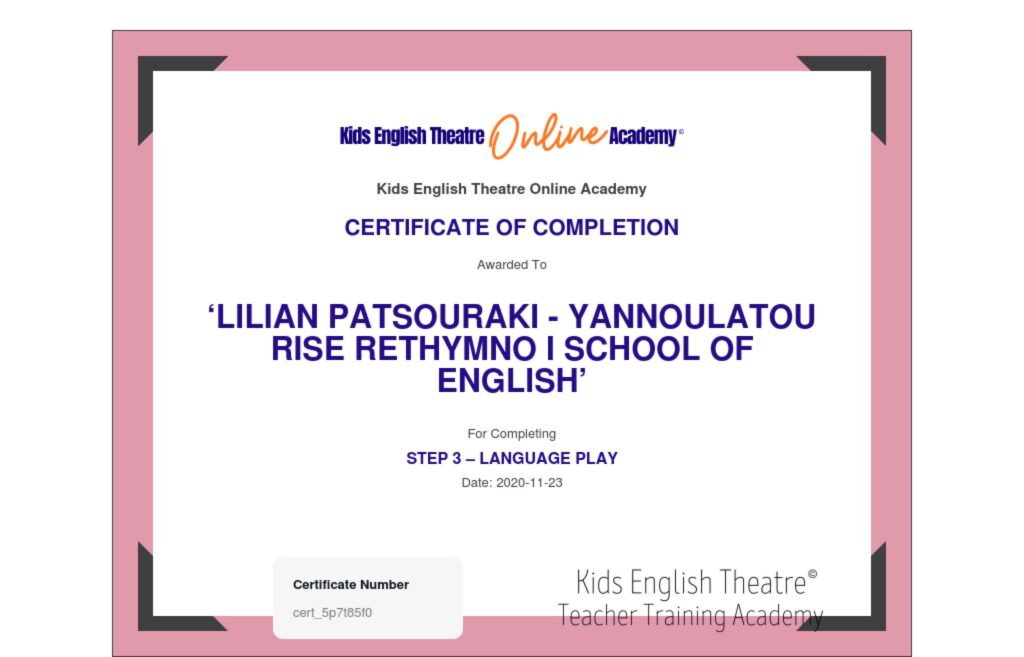certificate of completion for step 3 language play page 001