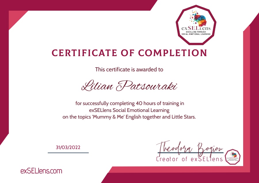 Lilian Patsouraki certificate4195