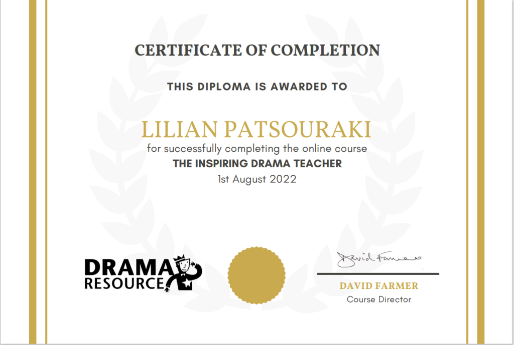 Certificate of completion