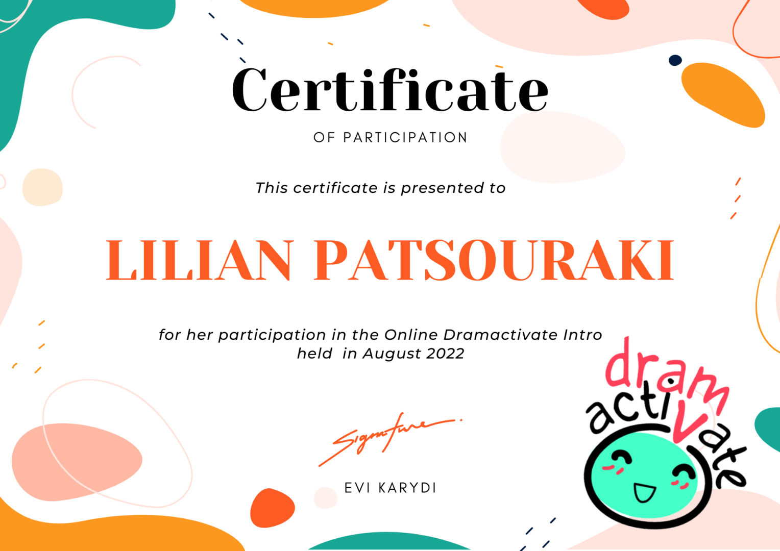 Dramactivate training